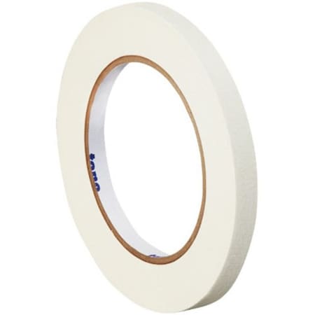 Tape Logic Masking Tape, 1/4x60 yd., White, PK144, 1/4" W x 60 yds L, White, 144 PK T931003W